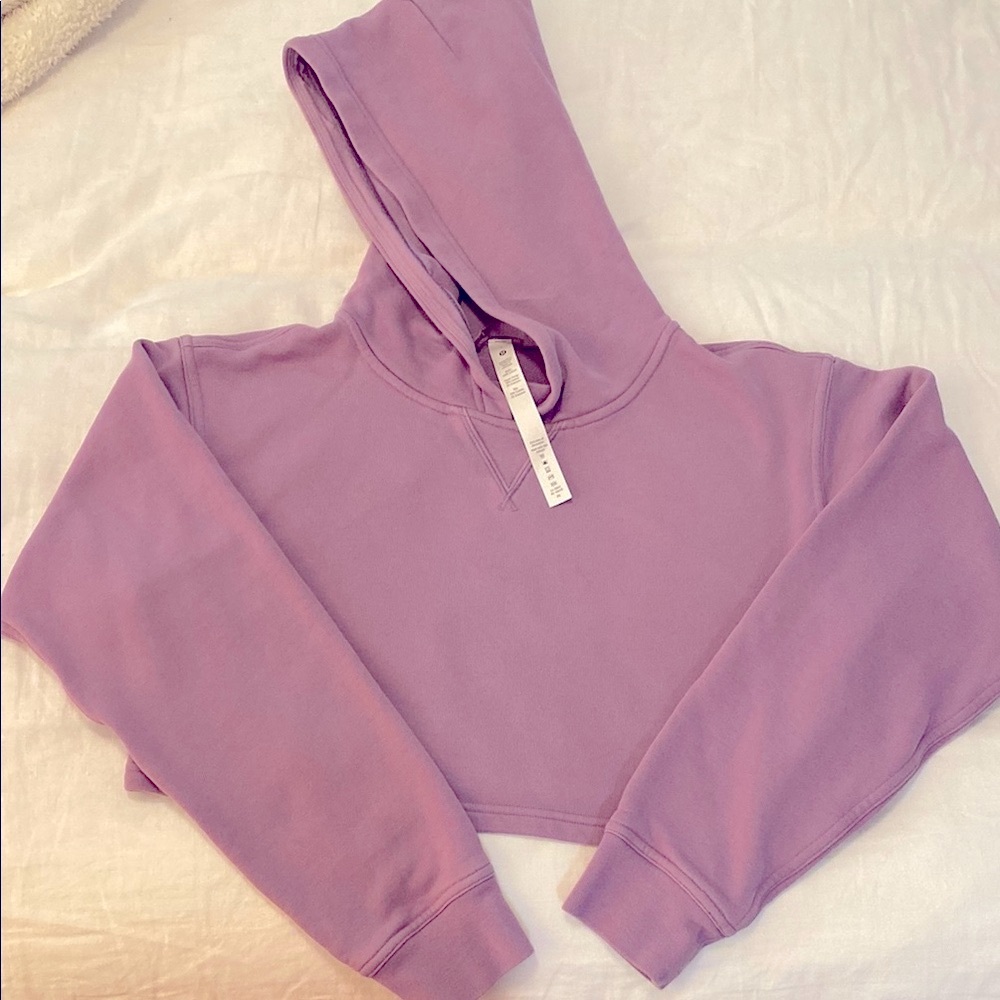 Lululemon Purple Cropped Hoodie
